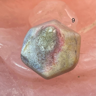 47055 Агат моховой Пирамида шестигранная 14мм