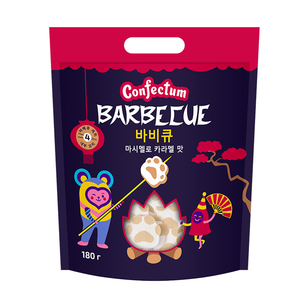 Маршмеллоу «Сonfectum Barbecue» с ароматом карамели, 180 гр х 10 шт