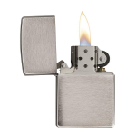 Набор Zippo (зажигалка Zippo 200 Brushed Chrome и газовый вставной блок с двойным пламенем)
