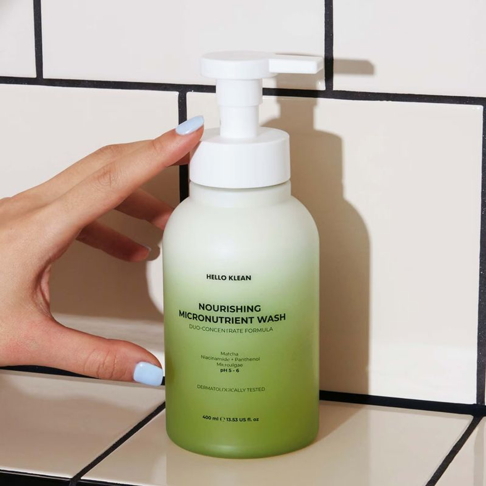 HELLO KLEAN Гель-пенка для душа Nourishing Micronutrient Wash 400