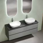 Sancos Столешница для ванной комнаты из керамогранита SANCOS Black Sky 1400х460 c отверстием под смеситель, арт.TT140A1X