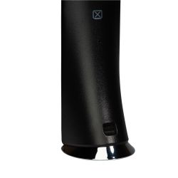 TLD-542 Black-LED-300Lm-5000K-Dimmer Светильник настольный c часами. календарем. термометром. 5W. Сенсорный выключатель. Черный стилизован под кожу. TM Uniel.