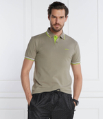 Поло Paul Curved BOSS GREEN - хаки(50469245)