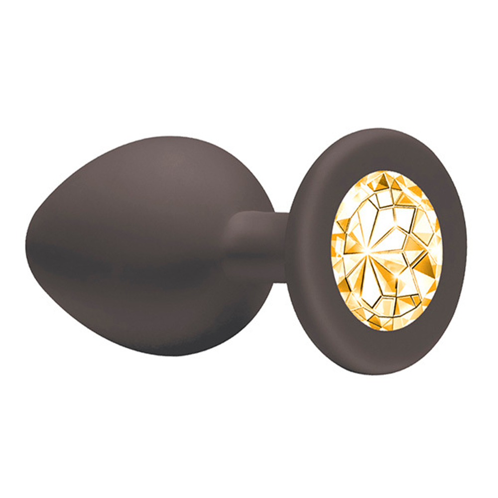 Анальная пробка Lola Games Emotions Cutie Medium Black golden crystal 4012-07Lola