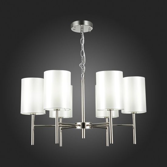 SLE107303-06 Светильник подвесной Никель/Белый E14 6*40W NOIA