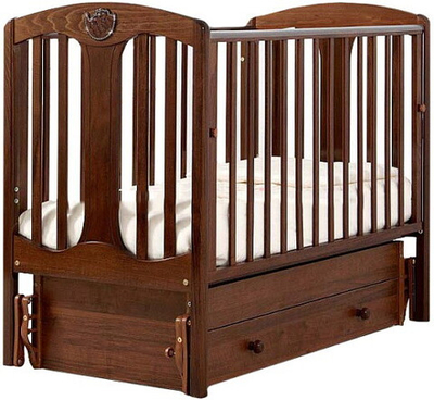 Детская кроватка Гандылян Диана (маятник универсальный) 120x60 см орех