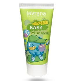 Паста зубная детская LEVRANA со вкусом бабл гам, ТМ LEVRANA
