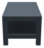 Столик пластиковый плетеный журнальный Siesta Contract Monaco Lounge, антрацит