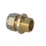 Муфта МП латунь никель обжим Дн 20х3/4" НР ГОСТ 32415-2013 7001 Aquasfera 7001-04