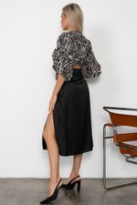 Юбка с разрезом (черный) Юб11-20/4 Nikol