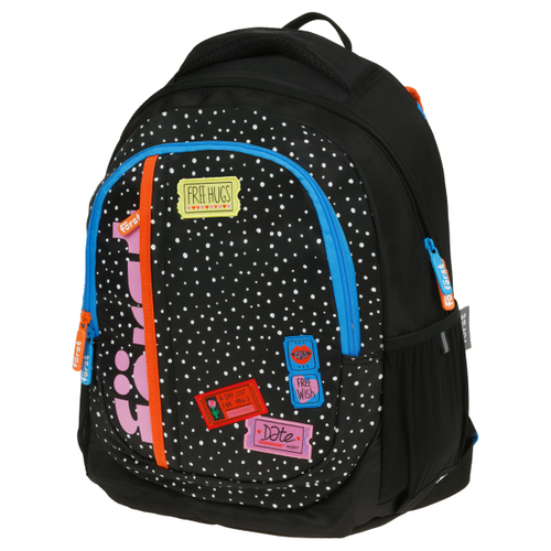 АКЦИЯ ЛИК Рюкзак Först F-Trend "Dots style" 40*29*18см, 2 отделения, 3 кармана, эргономичная спинка