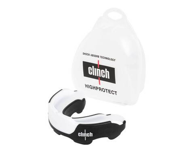 Капа одночелюстная Clinch Champion Triple Layer Mouthguard бело-черно-оранжевая C514