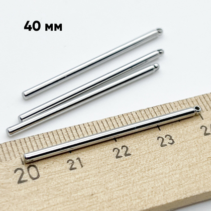 Подвеска Палочка, цвет серебро (родий), размер 40*2 мм, цена за 1 шт