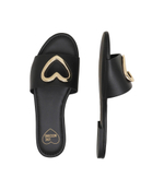 Кожаные шлепанцы Love Moschino - черный(JA28431G0IIA0)