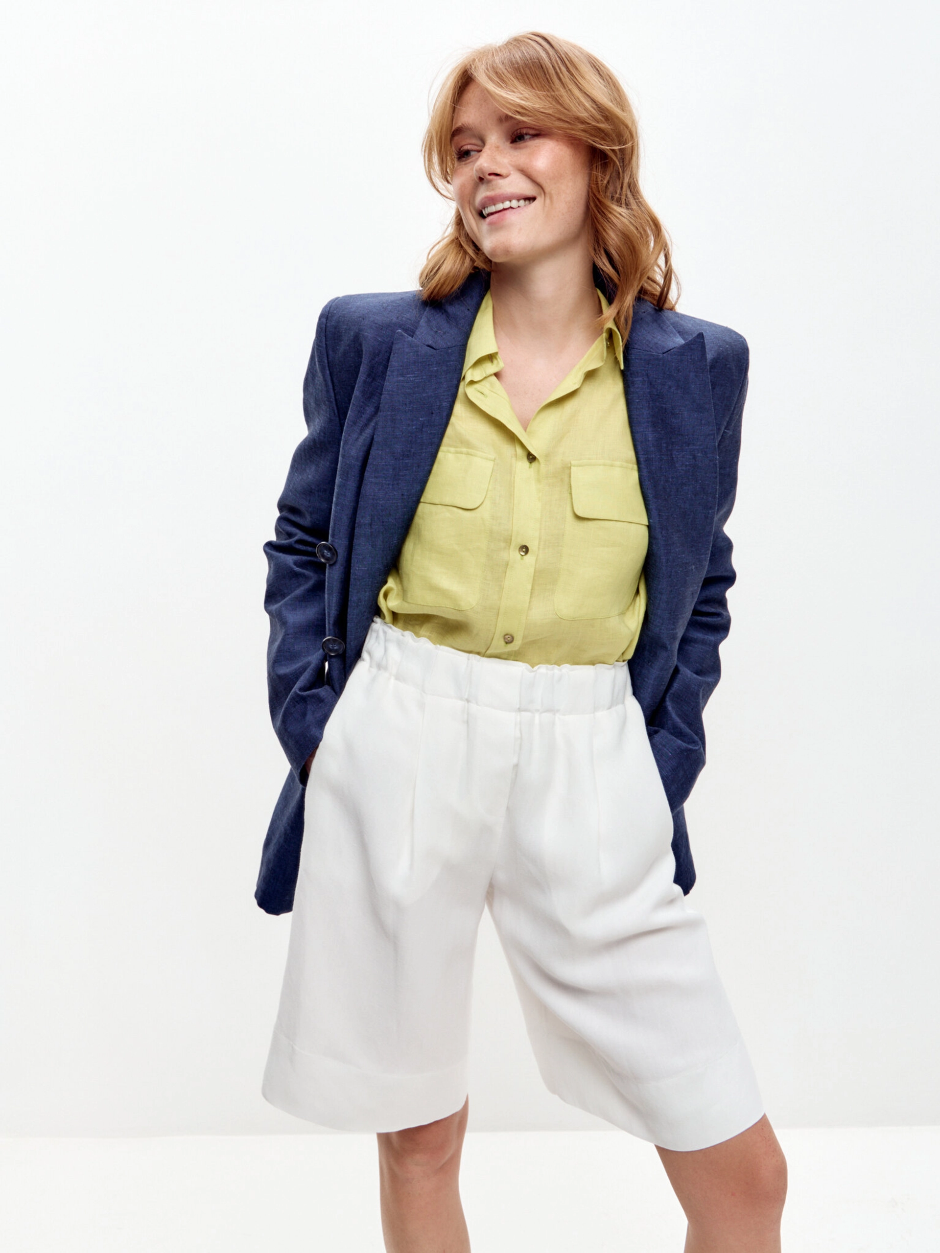 Льняные шорты