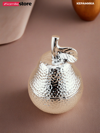 Сахарница 300 мл. керамическая с рельефная "Груша"