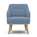 Кресло Мебелик Комфорт 5 ткань катания дасти blue, каркас лак