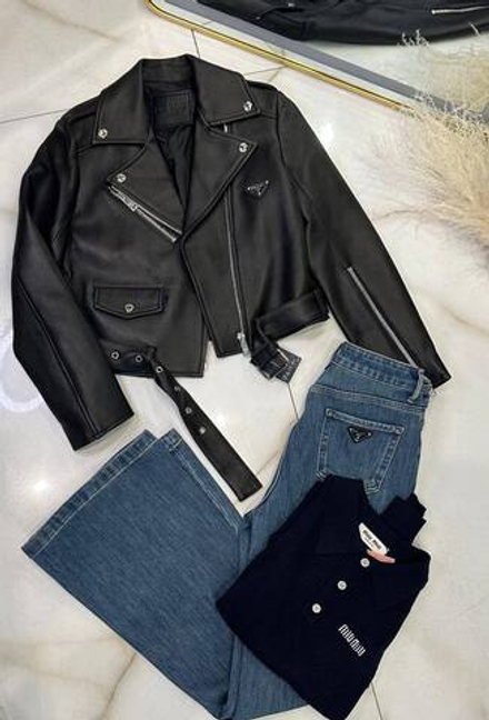 Кожаная куртка Prada