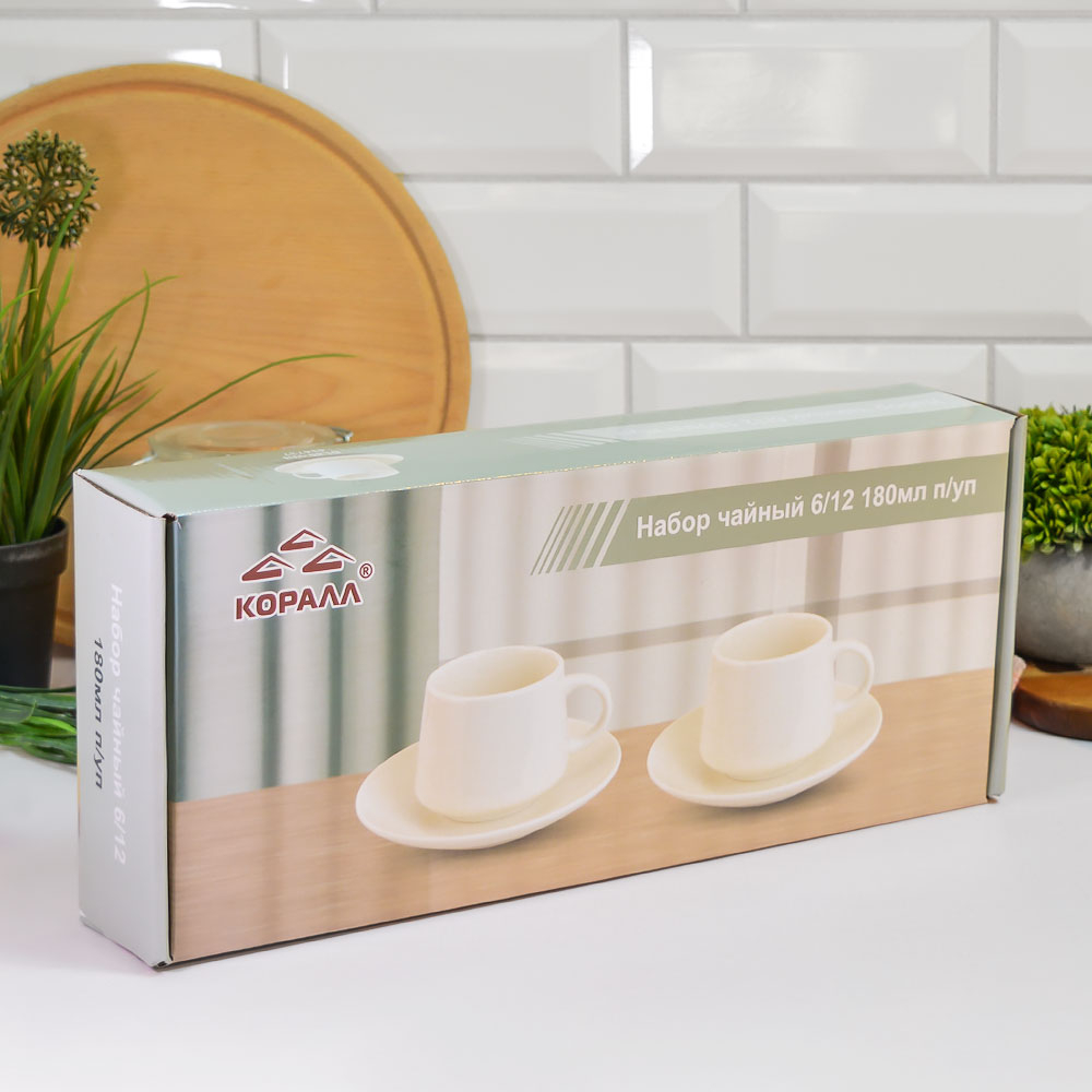 Чайный набор 12 предметов 180мл "Lotus"