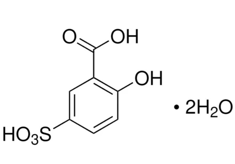 кислота сульфосалициловая 2-водная - формула