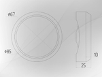 Бленда (маска) для линз №6 Mini Silver 3.0 дюйма, 1шт