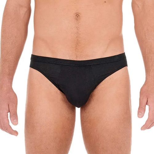 Мужские трусы слипы черные HOM Supreme Cotton 40-2448-0004