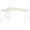 Metal System Стол криволинейный левый на П-образном м/к БП.СА-4 (L) Дуб Наварра/Металл Белый 1600*12