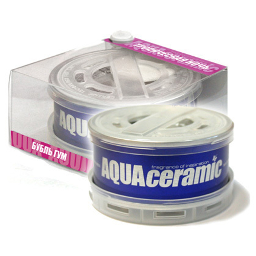 Ароматизатор на панель  AQUA CERAMIC  Бубль гум 36 гр металл. банка (FKVJP)