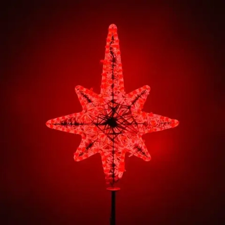 Макушка Роза Ветров из стекло-нити 100 см. для елей высотой от 6 до 12 м., красная, Green Trees (roz-sn-100red)