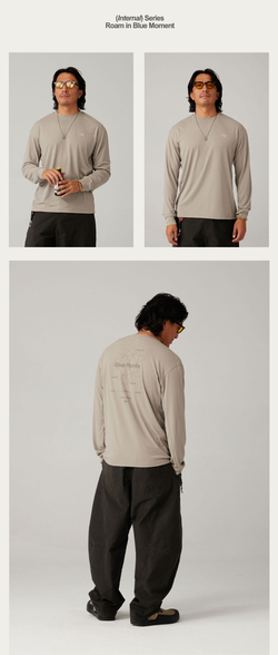 Лонгслив Nothomme Blue Athletic Casual Reflective Crew Neck Long-Sleeve Tee