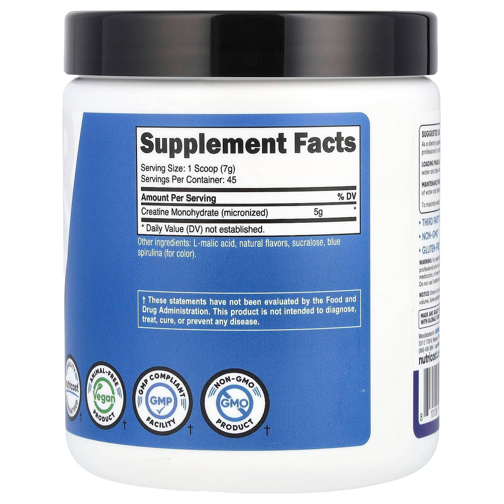 Nutricost, Performance, моногидрат креатина, голубая малина, 300 г (10,7 унции)