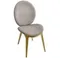 Стул Cava серо-бежевый с золотыми ножками