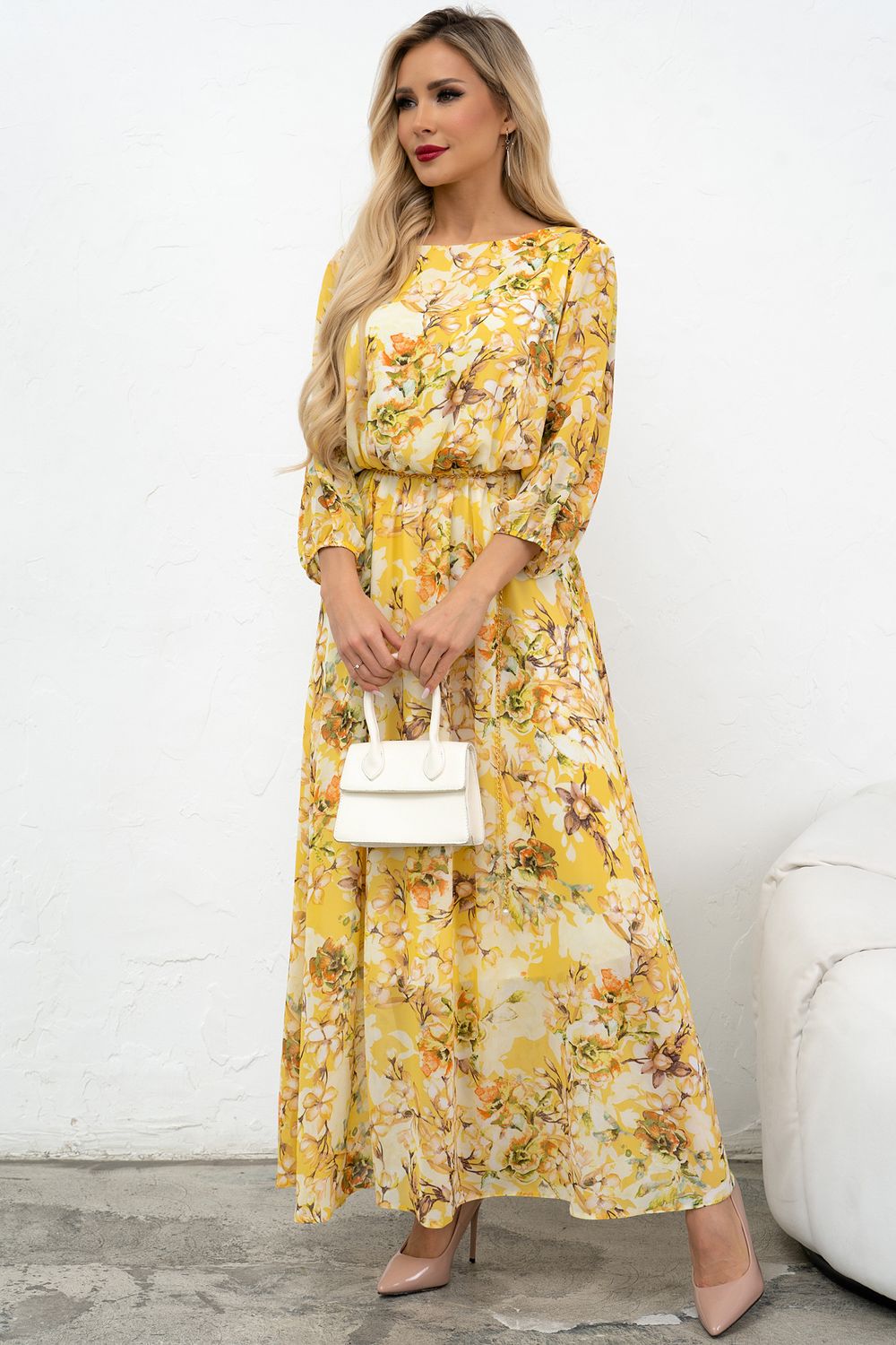 Платье Софитель (желтый)-52р-р Р11-1209 Nikol