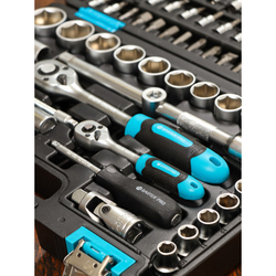 Набор слесарных инструментов Bartex, 1/2", 1/4", CrV сталь, кейс, 94 пр, шт