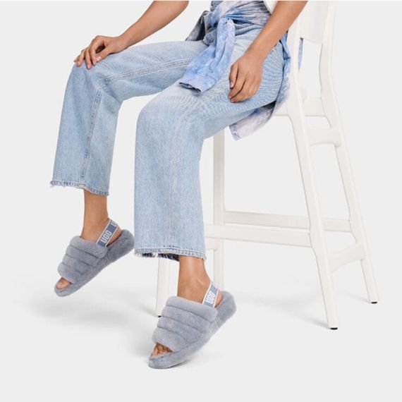 Ugg Fluff Yeah Slide 'Ash Fog'