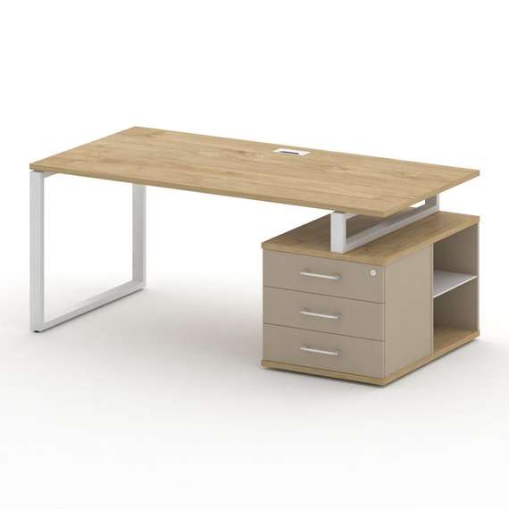 Шифт Стол руководителя с опорной тумбой , правый SK.SRT-180.P (R) 1800*904*753