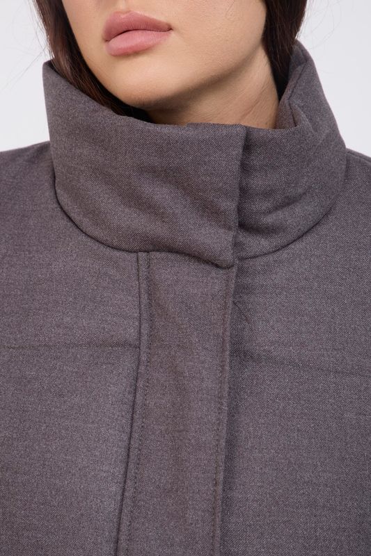 Куртка укороченная стеганая, графит