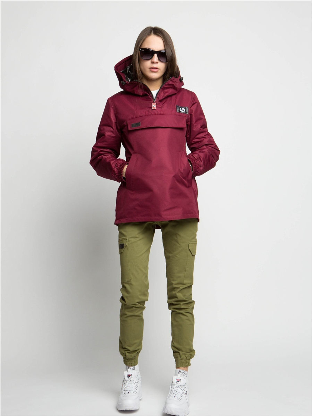 Анорак женский с фольгированной подкладкой Город Горький бордовый