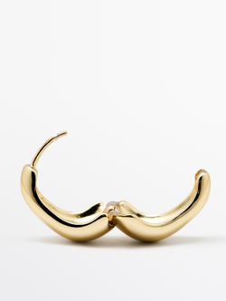 Massimo Dutti Асимметричные серьги с шариками, золотистый