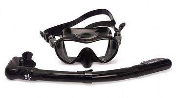 Набор маска+трубка Sargan Агидель Black Type черный