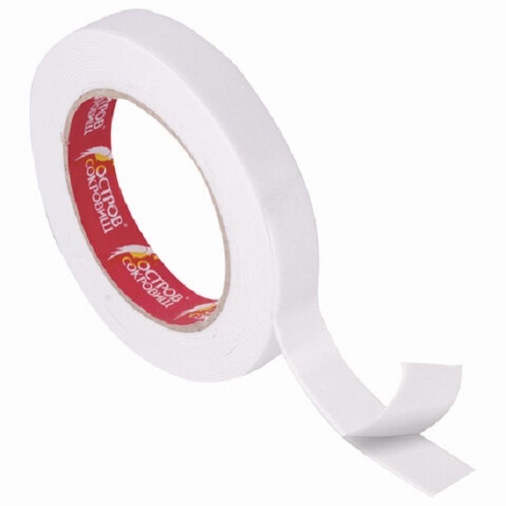 Клейкая лента двусторонняя 19*5, вспененная основа, Остров сокровищ