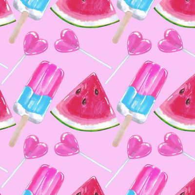 Лето, арбузные дольки, эскимо и леденцы