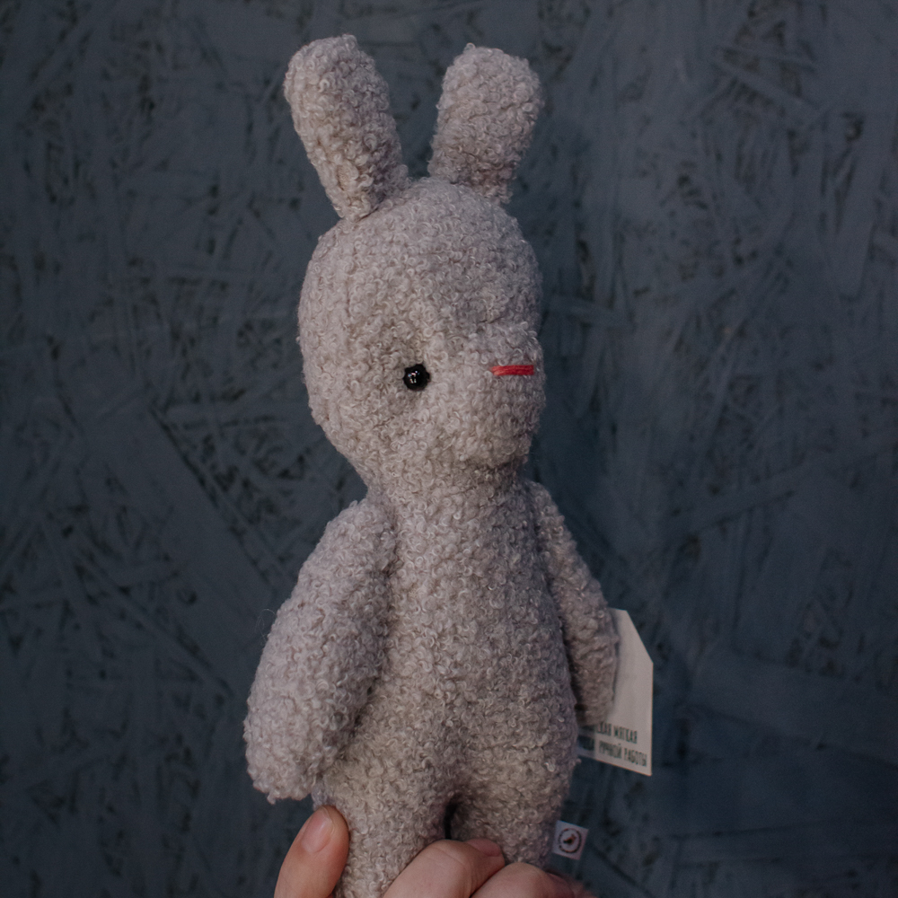Игрушка ручной работы Зайка из букле