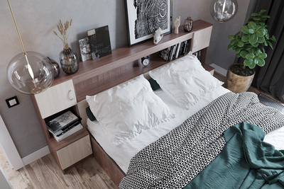 Кровать Бася с прикроватным блоком