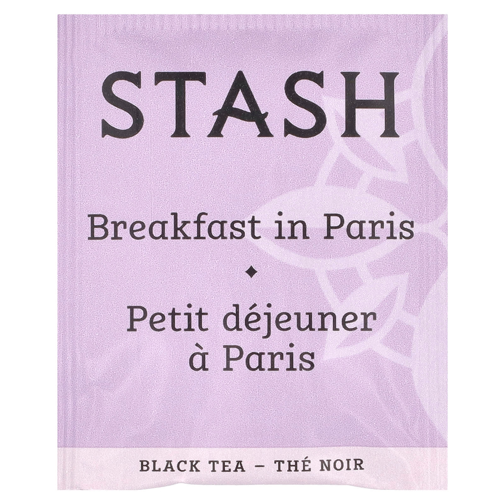 Stash Tea, черный чай, «Завтрак в Париже», 18 чайных пакетиков, 36 г (1,2 унции)