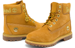 Timberland 6 Inch Premium Waterproof Boots "Wheat Nubuck With Gold Logo" Women"s