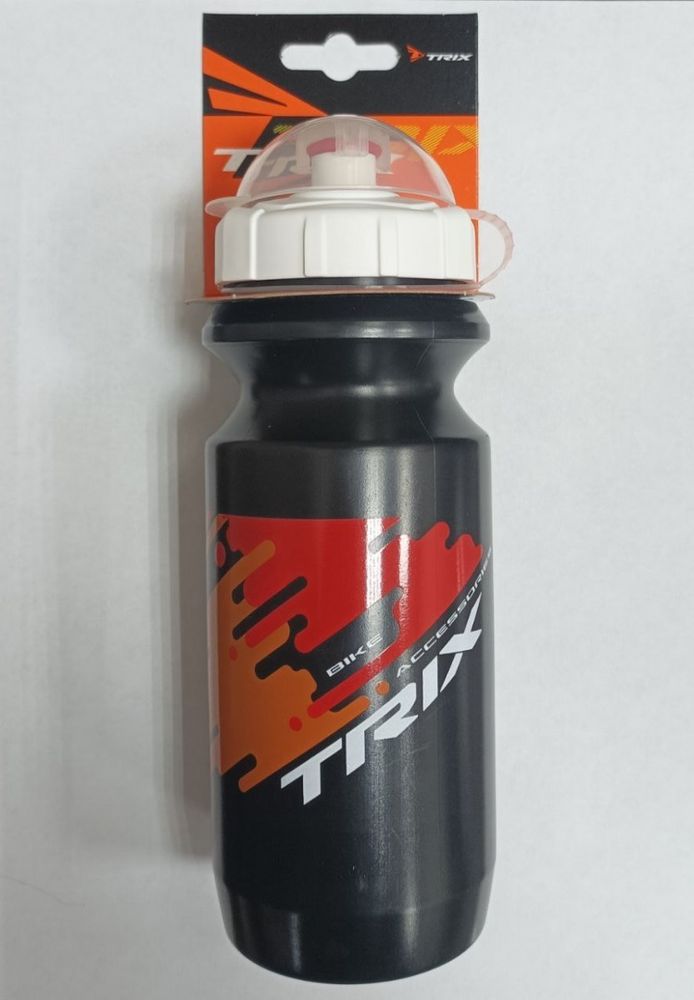 Фляга TRIX, 600 мл, защитная крышка, 70 С/-10 С, LDPE, бело-черная
