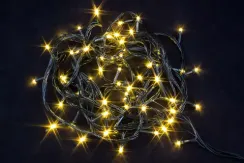 Светодиодная нить 6 м., 220V, 60 теплых белых LED ламп, контроллер, черный провод, Winner Light (ww.01.5B.60-)