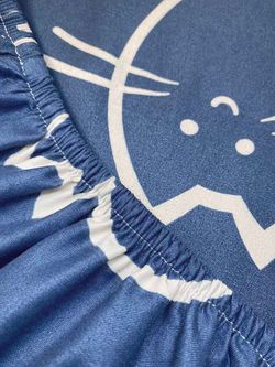 Простынь на резинке Сказка "Котики" 180х200 см, перкаль