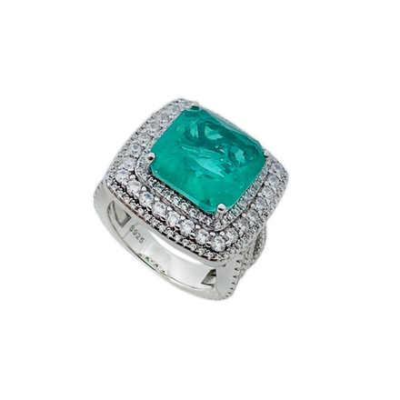 Кольцо Ermolov параиба квадрат в обсыпке